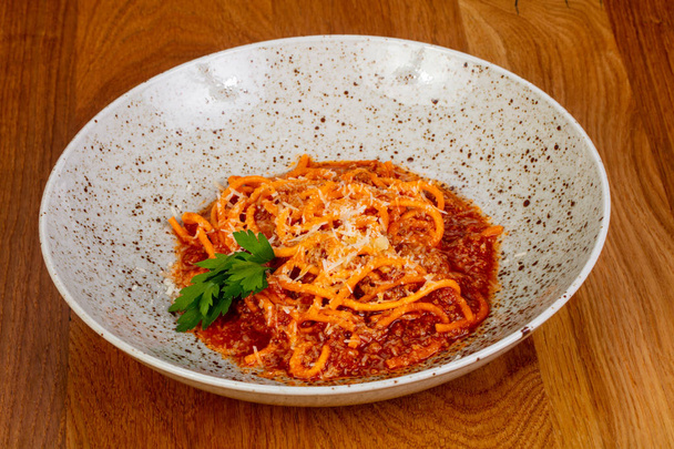Pasta spaghetti bolognese with sauce - Foto, Imagen