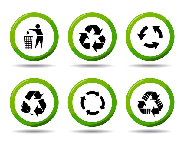 Vector recycle signs illustration - Vektor, Bild