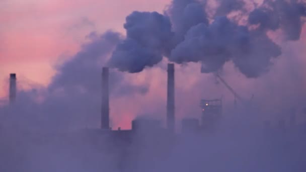 Industrial plant polluting the environment with dust - Footage, Video