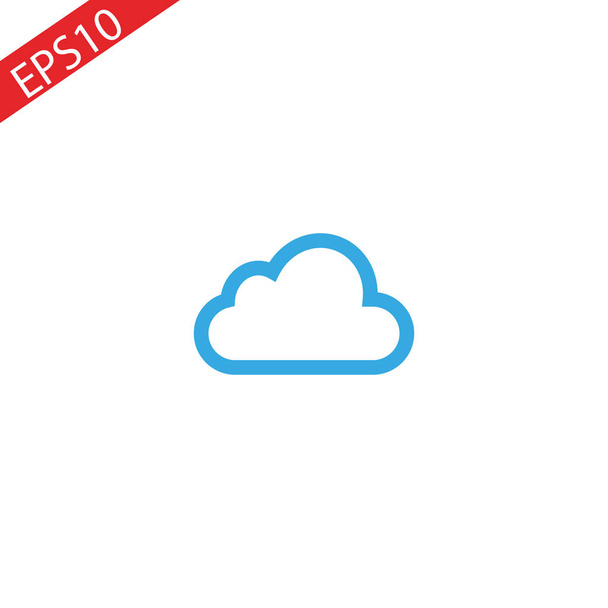 Blue cloud outline logo design template vector.eps 10. - Vektor, kép
