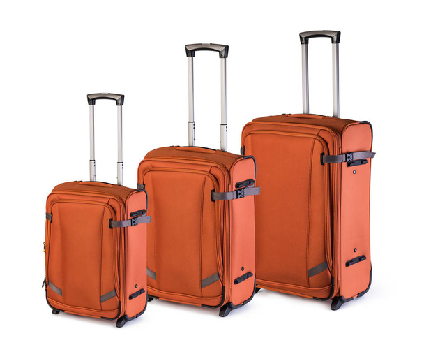 suitcases on white background - Foto, Imagen