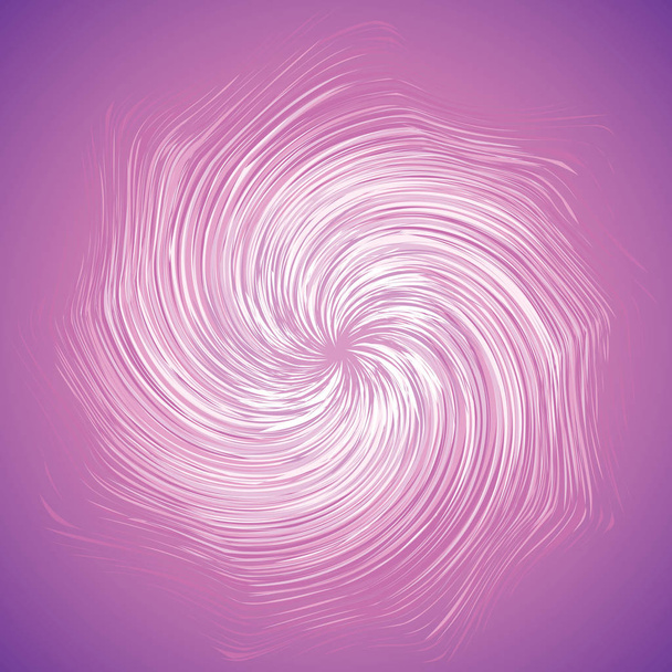芸術的な明るい紫色のバーの円の中点図形のデザイン。光学錯視ファズは、現代の漫画の創造的なスタイルで簡潔に形成します。ムーヴ色motleyスパイクシンボル上のピンクのスペースのためのテキスト - ベクター画像