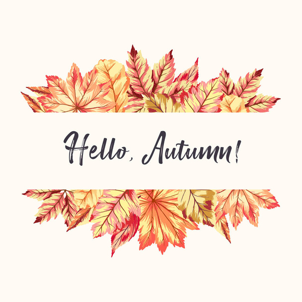 Marco de hojas de otoño - Vector, Imagen