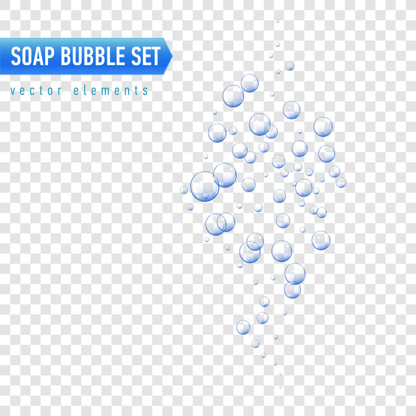 Buborékok víz alatti vektor illusztráció átlátszó háttér - Vektor, kép