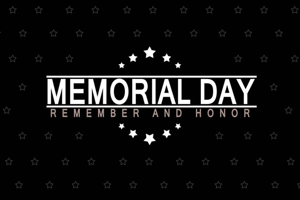poster with inscription of memorial day - Foto, Imagem