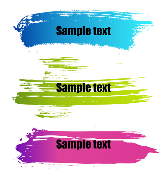 Color paint grunge banners - Vector, afbeelding