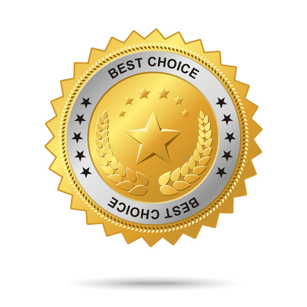 Best choice golden label. - Vektor, obrázek