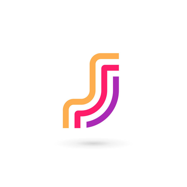J betű logó ikon design sablon elemek - Vektor, kép