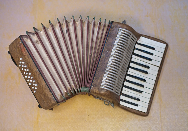 Oude accordeon close-up - Foto, afbeelding