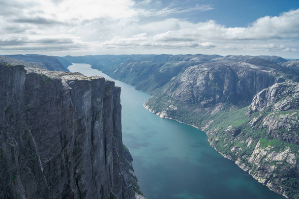 Beautiful fjord in Norway. View from the top - Foto, Bild