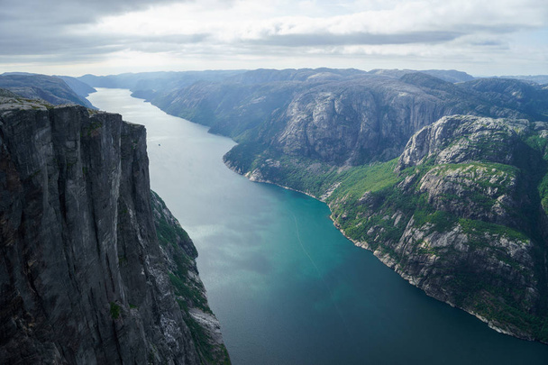 Beautiful fjord in Norway. View from the top - Photo, Image