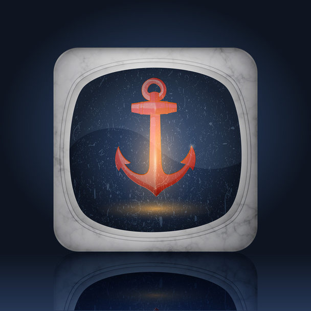 Vector vintage styled anchor - Vector, Image