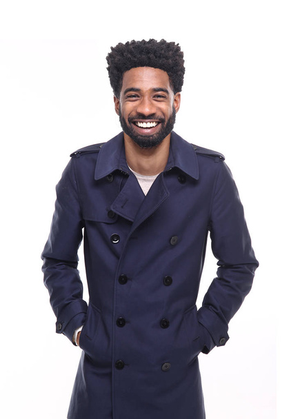 Young afro-american man is smiling - Φωτογραφία, εικόνα