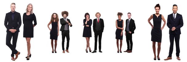 Set of different people on white background - Photo, Image