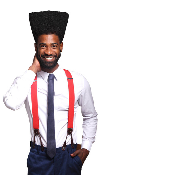 Young happy afro-american businessman - Foto, Imagen