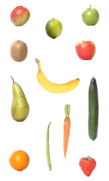 zestaw różnych warzyw i owoców - Zdjęcie, obraz