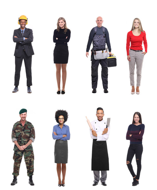 Set of multi-ethnic people with different professions - Photo, Image