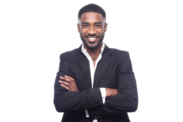 Smiling black man posing - Foto, imagen