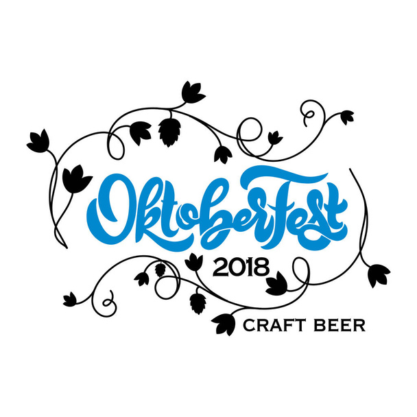 Logotipo del vector Oktoberfest. Banner del festival de la cerveza. Ilustración vectorial
. - Vector, Imagen