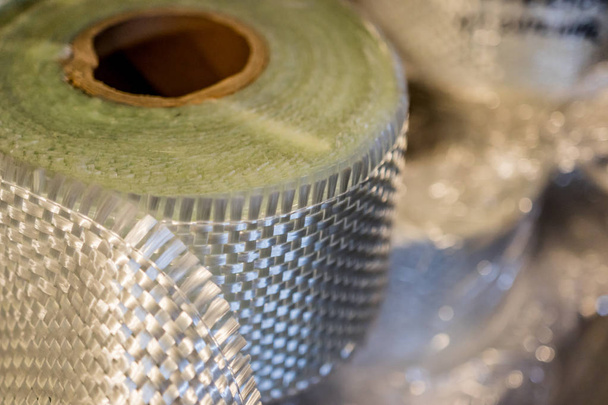 Скловолокна тканини складені рулонних матеріалів Fmr промисловості - Фото, зображення