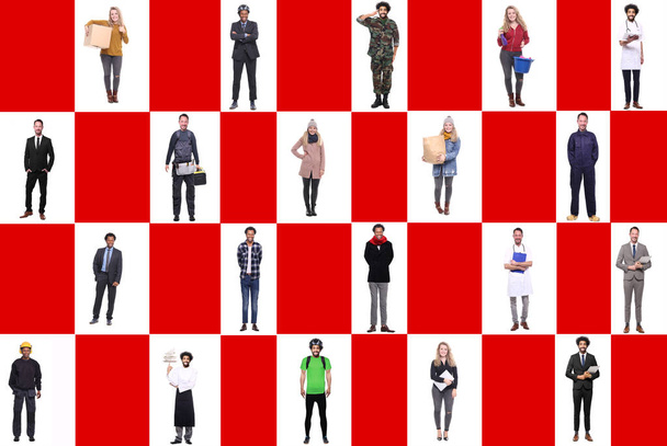 Conjunto de personas multiétnicas con diferentes profesiones
 - Foto, Imagen