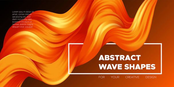 Abstract Fluid Background. Wave Liquid Shapes with 3D Effect. Modern Flow Poster. Vector Illustration EPS10. Beautiful Interweaving. Creative Art Design. Color Fluid for Business Template, Cover. - Vector, Image