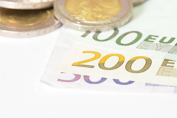 banknoty i monety euro - Zdjęcie, obraz