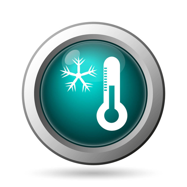 Copo de nieve con el icono del termómetro
 - Foto, Imagen