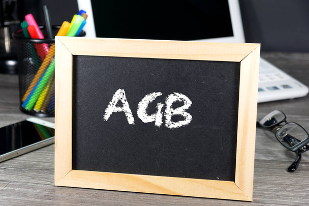 単語 Agb と黒板 - 写真・画像