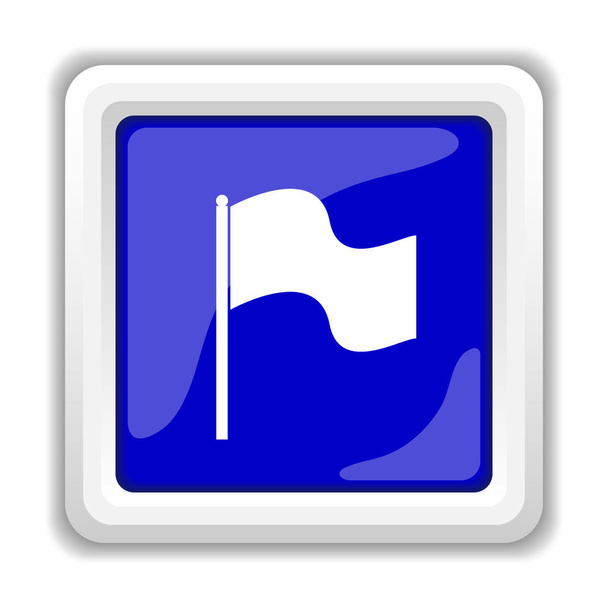 Icono de bandera. Botón de Internet sobre fondo blanco
 - Foto, Imagen