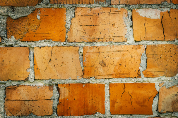 texture from old and cracked bricks - Photo, Image