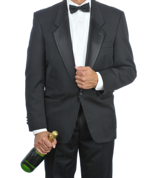 Waiter with Champagne bottle - Photo, image