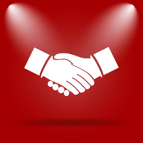 Agreement icon. Flat icon on red background - Photo, Image