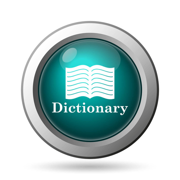 Icono del diccionario. Botón de Internet sobre fondo blanco
 - Foto, imagen