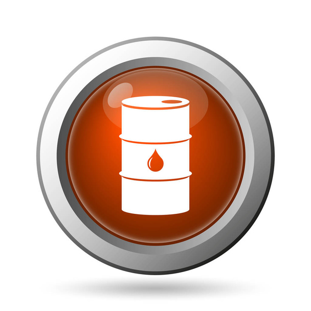 Icono del barril de petróleo. Botón de Internet sobre fondo blanco
 - Foto, imagen