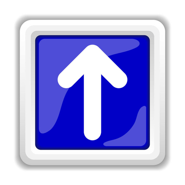Icono de flecha arriba. Botón de Internet sobre fondo blanco
 - Foto, Imagen