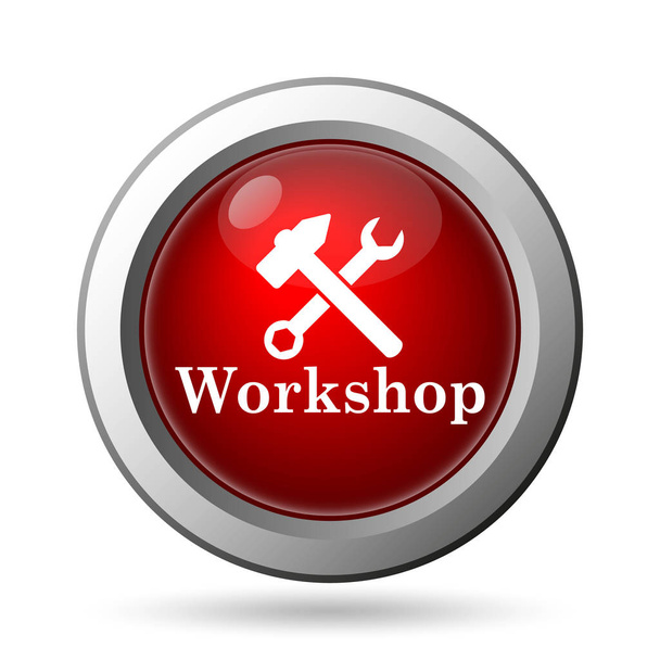 Icona del workshop. Pulsante Internet su sfondo bianco
 - Foto, immagini