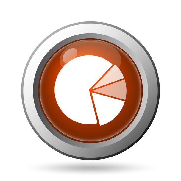 Chart pie icon. Internet button on white background - Φωτογραφία, εικόνα