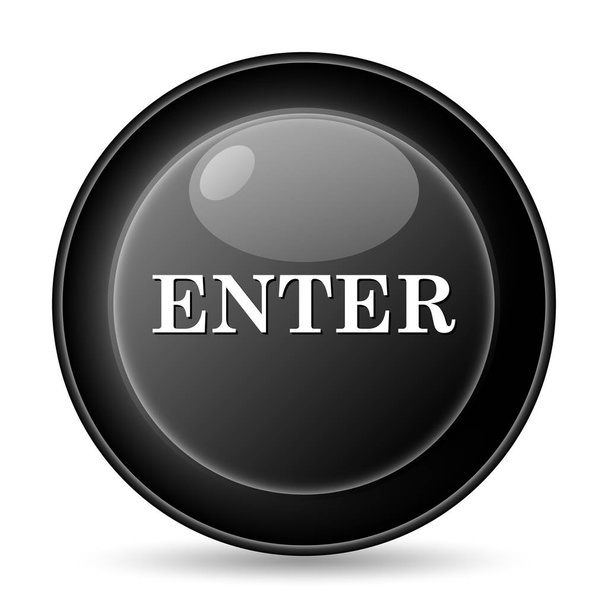 Enter icon. Internet button on white background - 写真・画像
