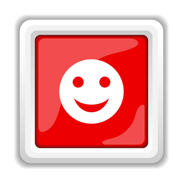 Smiley icoon. Internet knop op witte achtergrond - Foto, afbeelding