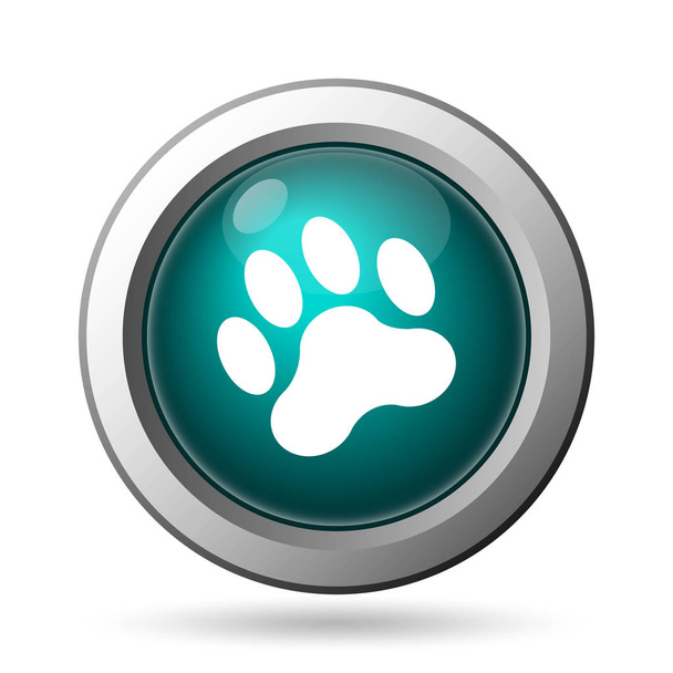Paw print icon. Internet button on white background - Photo, Image
