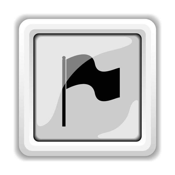 Zászló ikonra. Internet gomb fehér háttér - Fotó, kép