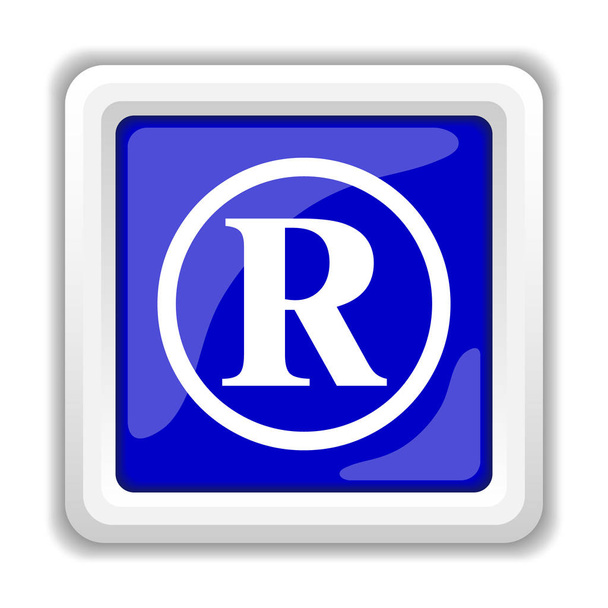 Icono de marca registrada. Botón de Internet sobre fondo blanco
 - Foto, imagen