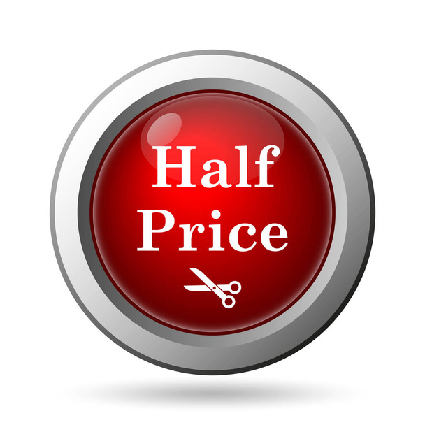 Half price icon. Internet button on white background - Photo, Image