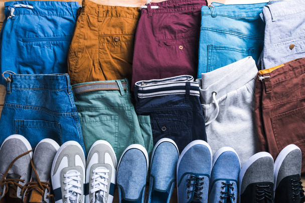 set of colorful male summer shorts - Foto, immagini