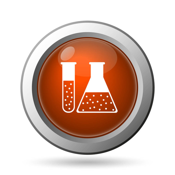 Conjunto de química icono. Botón de Internet sobre fondo blanco
 - Foto, imagen