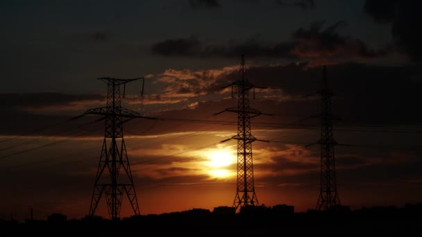 Elektriciteit Pylon met Stormy Sky - Video