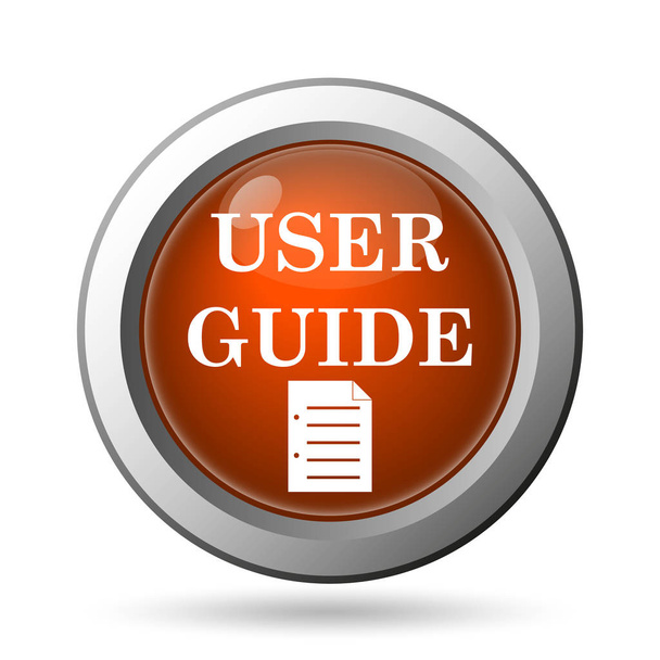 Icono de guía del usuario. Botón de Internet sobre fondo blanco
 - Foto, imagen
