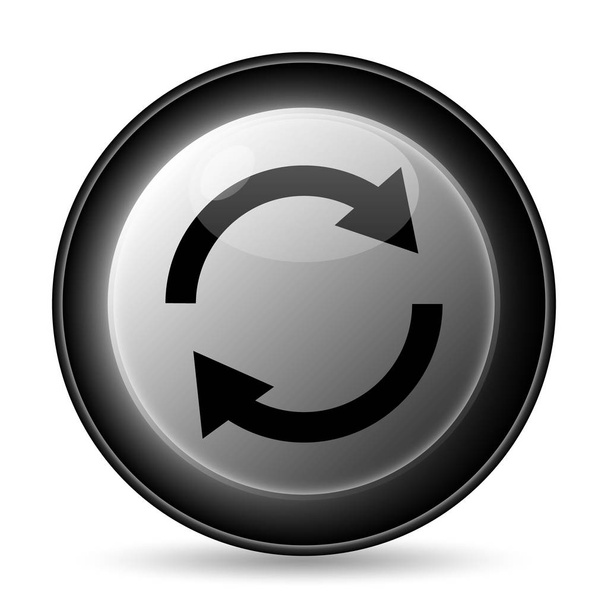 Reload két nyíl ikonra. Internet gomb fehér háttér - Fotó, kép