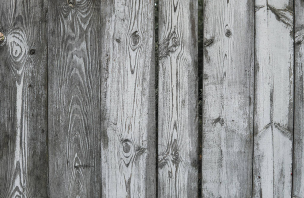 Horizontal rustic weathered old painted wood background with knots and nail holes. Woods texture. - Foto, Bild